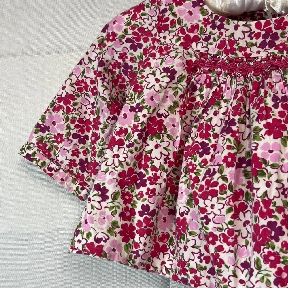 GAP Baby Floral peasant tunic dress long sleeves size 3-6 months